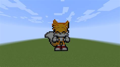 Minecraft Easy Pixel Art Tutorial - Sonic : Tails! - YouTube