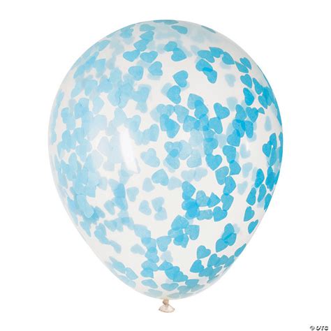 Blue Confetti 16” Latex Balloons | Oriental Trading