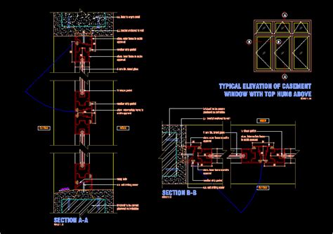 Aluminium Frame Casement Window DWG Block for AutoCAD • Designs CAD