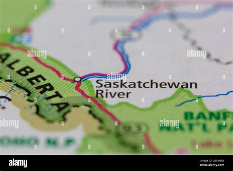 Saskatchewan river map hi-res stock photography and images - Alamy