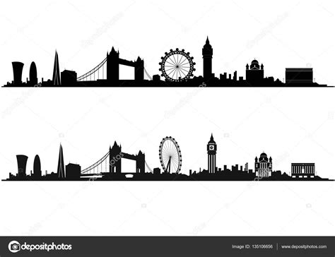 London Skyline Silhouette — Stock Vector © tangducminh #135106656