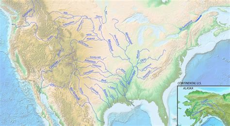 60 Images for : Usa Map With River Names - Kodeposid