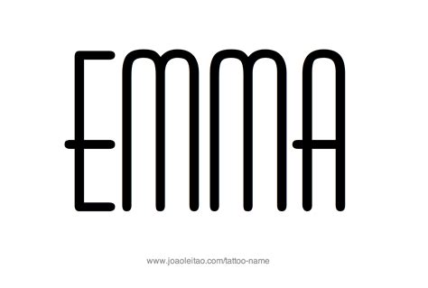 Emma Name Tattoo Designs