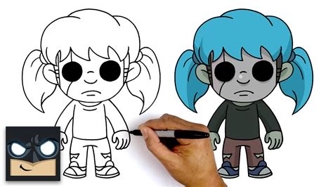 How To Draw Sally Face | Step By Step Tutorial - YouTube