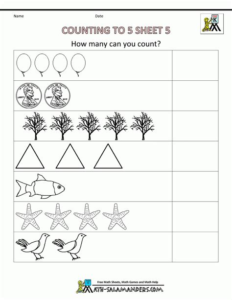 Counting Worksheets For Preschool — db-excel.com