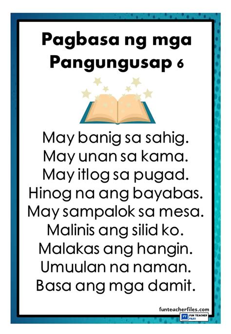 Pagbasa ng mga Pangungusap - Fun Teacher Files