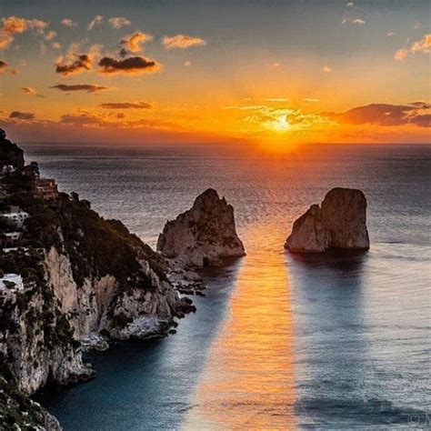 Capri Italy/ Free Advice on Instagram: “An amazing sunrise in #capri ...