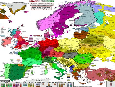 Europe - Carte linguistique / Linguistic map