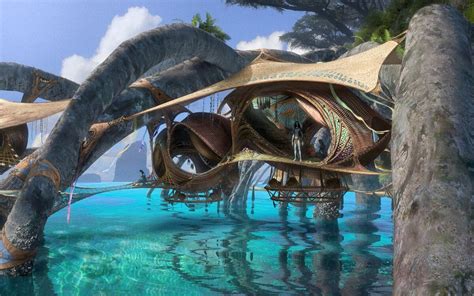 Avatar 2 : un concept art dévoile le magnifique village aquatique de Metkayina