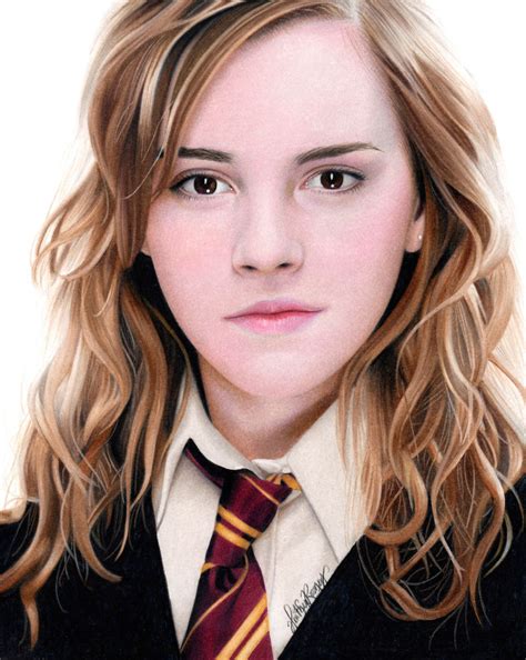 Original Sketch Art Harry Potter Hermione Granger Emma Watson Pencil 2B ...