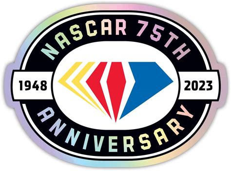 Amazon.com: NASCAR 75 Year Anniversary 2-Inch Laser Cut Holographic Vinyl Decal Sticker : Home ...