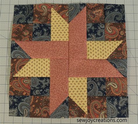 12 1/2 inch star quilt block pattern | Star quilt blocks, Quilt block ...