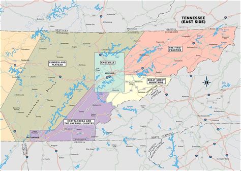 East Tennessee Map With Cities