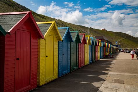 Colorful Beach Huts Free Stock Photo - Public Domain Pictures