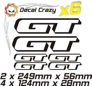 GT Bicycles Mountain Bike Vinyl decalsstickers