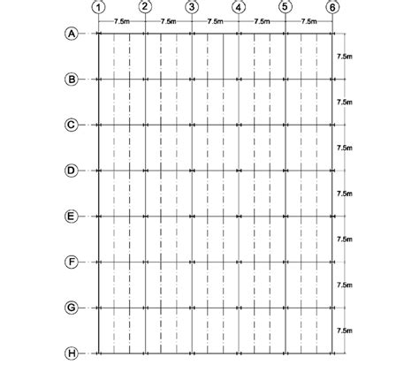 Floor plan view of the steel office building. | Download Scientific Diagram