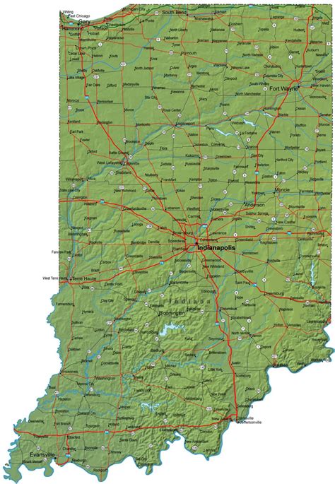 Printable Map Of Indiana