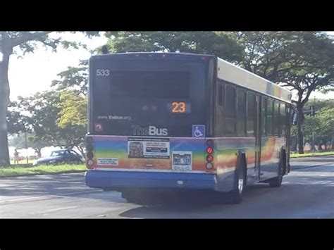 TheBus Honolulu (HI) Route 23 Ala Moana Ctr via Waikiki Bus 533 [2003 Gillig 40' Diesel ⛽ Low ...