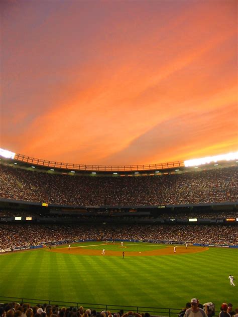 stadium sunset | Yankee Stadium- Bronx, NY. 2007 | peterkreder | Flickr