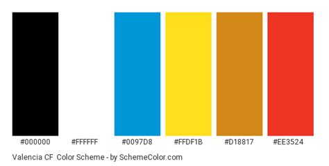 Valencia CF Color Scheme » Brand and Logo » SchemeColor.com