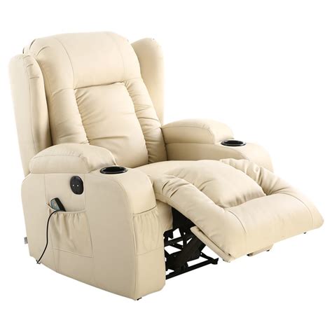 Caesar Leather Electric Recliner Armchair in Cream - INTOTO7 Menswear