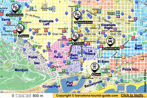 Barcelona Map and Travel Guide - ToursMaps.com