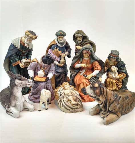 Grandeur Noel Nativity 10 Piece Set Porcelain Hand - Etsy