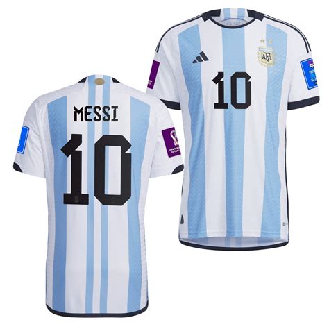 Argentina 2022 World Cup Jersey Lionel Messi Home Authentic