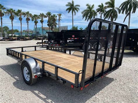 U8-141-ATV PJ 7X14 SINGLE AXLE UTILITY TRAILER WITH RAMP GATE AND SIDE LOAD ATV RAMPS | All ...