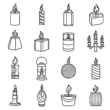 Candle Outline PNG Transparent Images Free Download | Vector Files | Pngtree