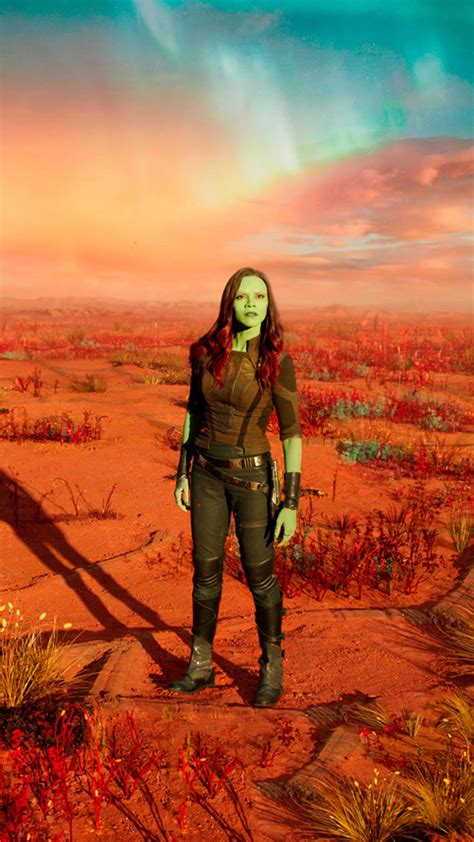 1080x1920 Zoe Saldana As Gamora In Guardians Of Galaxy Vol 2 Iphone 7 ...