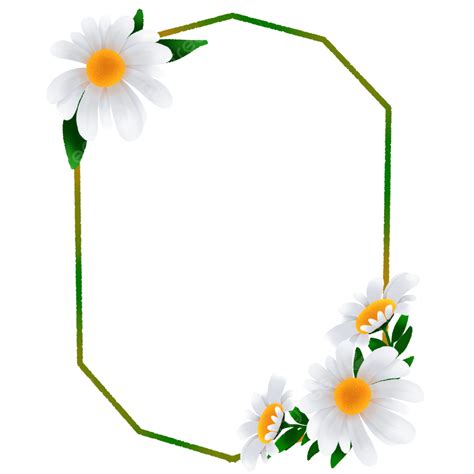 Daisy Frame For Wedding Invitation Or Nametag, Daisies, Floral, Wedding Invitation PNG ...