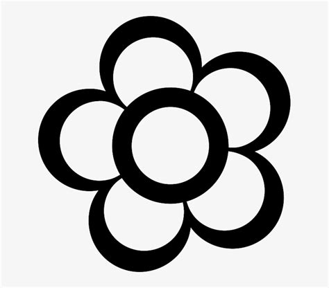 Download Black, Simple, Outline, Drawing, Flower, White, Flowers - Flower Clipart Black And ...