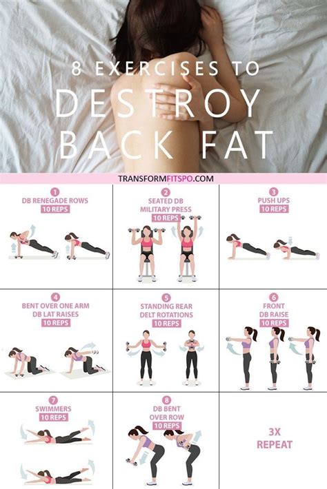 Exercises to get rid of back fat