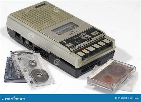 Vintage Cassette Tape Recorder Stock Image - Image of sound, party: 5148709