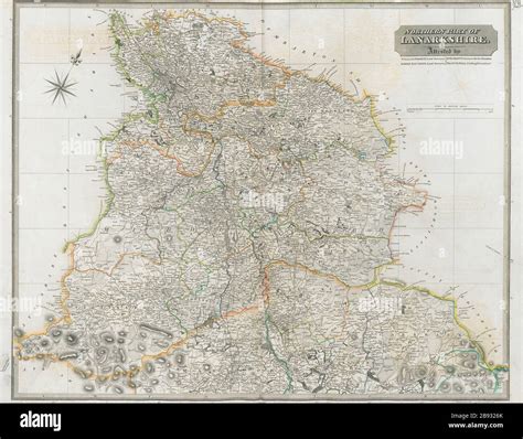 Lanarkshire north. Airdrie Motherwell Glasgow East Kilbride. THOMSON 1832 map Stock Photo - Alamy