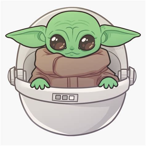 Star Wars Cute Baby Yoda Png Photos - Baby Yoda Face Drawing, Transparent Png - kindpng