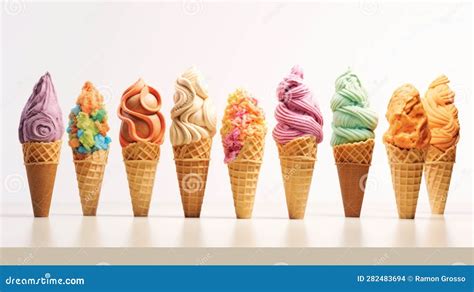 Fresh ice cream cones stock illustration. Illustration of refreshment ...