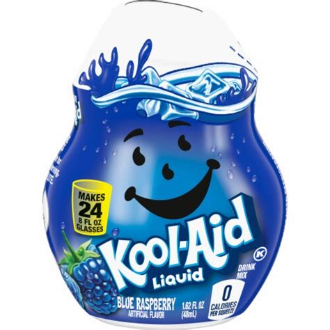 Kool-Aid Blue Raspberry Liquid Drink Mix, Caffeine Free, 1.62 Fl Oz ...