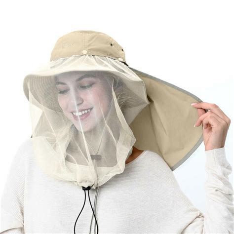 Palmyth Mosquito Head Net Hat Safari Hiking Fishing Hats Sun Protection Water... #Palmyth | Sun ...