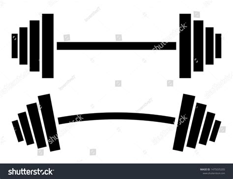 Barbell Icon Vector Illustration Silhouette Stock Vector (Royalty Free ...