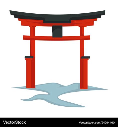 Torii gate japanese symbol architecture Royalty Free Vector