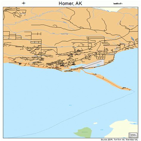 Homer Alaska Street Map 0233140