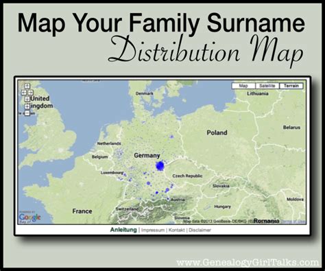 Map Your Surname (Distribution Map) - Genealogy Girl Talks