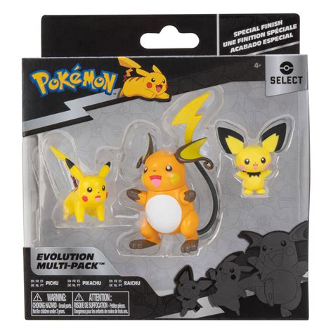 Pokemon Evolution Multipack Speelfiguren - Pichu, Pikachu & Raichu ...