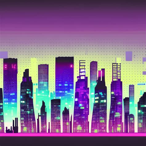 Neon City Skyline · Creative Fabrica