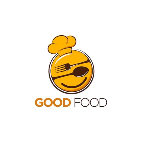 Good food logo design | Premium Vector