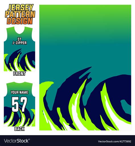 Sublimation printing jersey design Royalty Free Vector Image