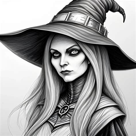 witch , Pencil Sketch - Arthub.ai