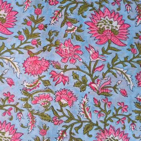 Indian Cotton Fabric Block Print Fabric Cotton Fabric | Etsy